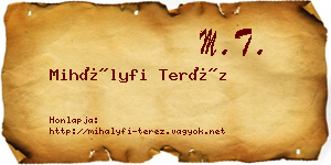 Mihályfi Teréz névjegykártya