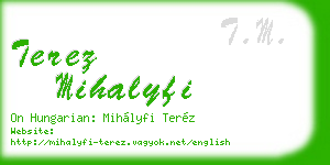 terez mihalyfi business card