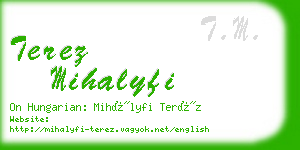 terez mihalyfi business card